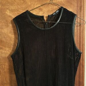 BLK DNM long suede perforated dress.